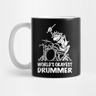 World's Okayest Drummer Cartoon Mug